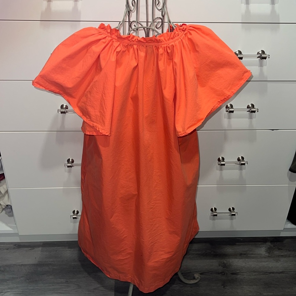 Gap Tie-Front Flutter Sleeve Mini Dress, size M - Picture 6 of 10